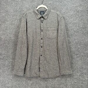 Grayers Heritage Flannel Shirt Men XL Gray Heavy Cotton Button Down Long Sleeve